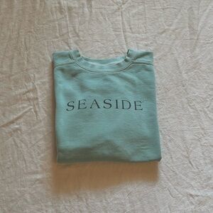 Where bare feet + sandy floors rule seaside cropped sweatshirt